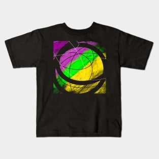 Abstract Mardi Gras Design Kids T-Shirt